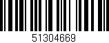 Código de barras (EAN, GTIN, SKU, ISBN): '51304669'
