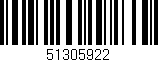 Código de barras (EAN, GTIN, SKU, ISBN): '51305922'