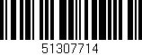 Código de barras (EAN, GTIN, SKU, ISBN): '51307714'