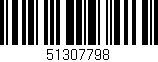 Código de barras (EAN, GTIN, SKU, ISBN): '51307798'