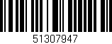 Código de barras (EAN, GTIN, SKU, ISBN): '51307947'