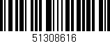 Código de barras (EAN, GTIN, SKU, ISBN): '51308616'