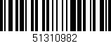 Código de barras (EAN, GTIN, SKU, ISBN): '51310982'