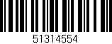 Código de barras (EAN, GTIN, SKU, ISBN): '51314554'