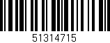 Código de barras (EAN, GTIN, SKU, ISBN): '51314715'