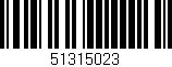 Código de barras (EAN, GTIN, SKU, ISBN): '51315023'