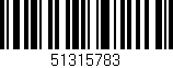 Código de barras (EAN, GTIN, SKU, ISBN): '51315783'