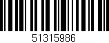 Código de barras (EAN, GTIN, SKU, ISBN): '51315986'