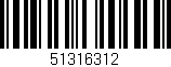Código de barras (EAN, GTIN, SKU, ISBN): '51316312'