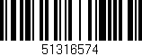 Código de barras (EAN, GTIN, SKU, ISBN): '51316574'