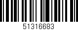 Código de barras (EAN, GTIN, SKU, ISBN): '51316683'