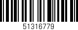 Código de barras (EAN, GTIN, SKU, ISBN): '51316779'