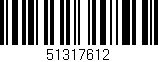 Código de barras (EAN, GTIN, SKU, ISBN): '51317612'