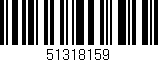 Código de barras (EAN, GTIN, SKU, ISBN): '51318159'