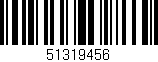 Código de barras (EAN, GTIN, SKU, ISBN): '51319456'
