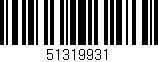 Código de barras (EAN, GTIN, SKU, ISBN): '51319931'