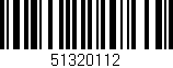Código de barras (EAN, GTIN, SKU, ISBN): '51320112'