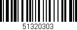 Código de barras (EAN, GTIN, SKU, ISBN): '51320303'