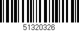 Código de barras (EAN, GTIN, SKU, ISBN): '51320326'