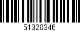 Código de barras (EAN, GTIN, SKU, ISBN): '51320346'