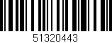 Código de barras (EAN, GTIN, SKU, ISBN): '51320443'