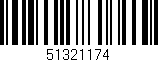 Código de barras (EAN, GTIN, SKU, ISBN): '51321174'