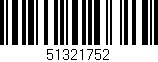 Código de barras (EAN, GTIN, SKU, ISBN): '51321752'