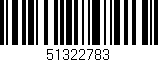 Código de barras (EAN, GTIN, SKU, ISBN): '51322783'