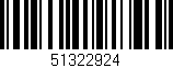 Código de barras (EAN, GTIN, SKU, ISBN): '51322924'
