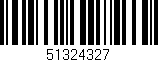 Código de barras (EAN, GTIN, SKU, ISBN): '51324327'