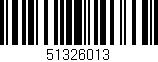 Código de barras (EAN, GTIN, SKU, ISBN): '51326013'