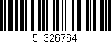 Código de barras (EAN, GTIN, SKU, ISBN): '51326764'