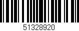Código de barras (EAN, GTIN, SKU, ISBN): '51328920'