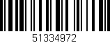 Código de barras (EAN, GTIN, SKU, ISBN): '51334972'