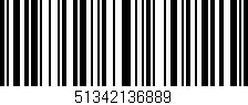 Código de barras (EAN, GTIN, SKU, ISBN): '51342136889'