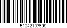 Código de barras (EAN, GTIN, SKU, ISBN): '51342137589'