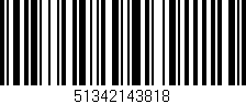 Código de barras (EAN, GTIN, SKU, ISBN): '51342143818'