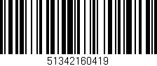 Código de barras (EAN, GTIN, SKU, ISBN): '51342160419'