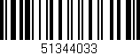 Código de barras (EAN, GTIN, SKU, ISBN): '51344033'