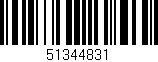 Código de barras (EAN, GTIN, SKU, ISBN): '51344831'