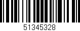 Código de barras (EAN, GTIN, SKU, ISBN): '51345328'