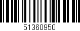 Código de barras (EAN, GTIN, SKU, ISBN): '51360950'