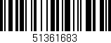 Código de barras (EAN, GTIN, SKU, ISBN): '51361683'
