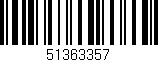 Código de barras (EAN, GTIN, SKU, ISBN): '51363357'