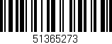 Código de barras (EAN, GTIN, SKU, ISBN): '51365273'