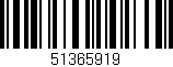 Código de barras (EAN, GTIN, SKU, ISBN): '51365919'