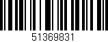 Código de barras (EAN, GTIN, SKU, ISBN): '51369831'