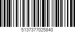 Código de barras (EAN, GTIN, SKU, ISBN): '5137377025840'