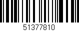 Código de barras (EAN, GTIN, SKU, ISBN): '51377810'