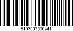 Código de barras (EAN, GTIN, SKU, ISBN): '5137837038441'